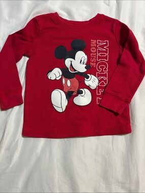 Disney Red Mickey Mouse Long-Sleeve Tee
